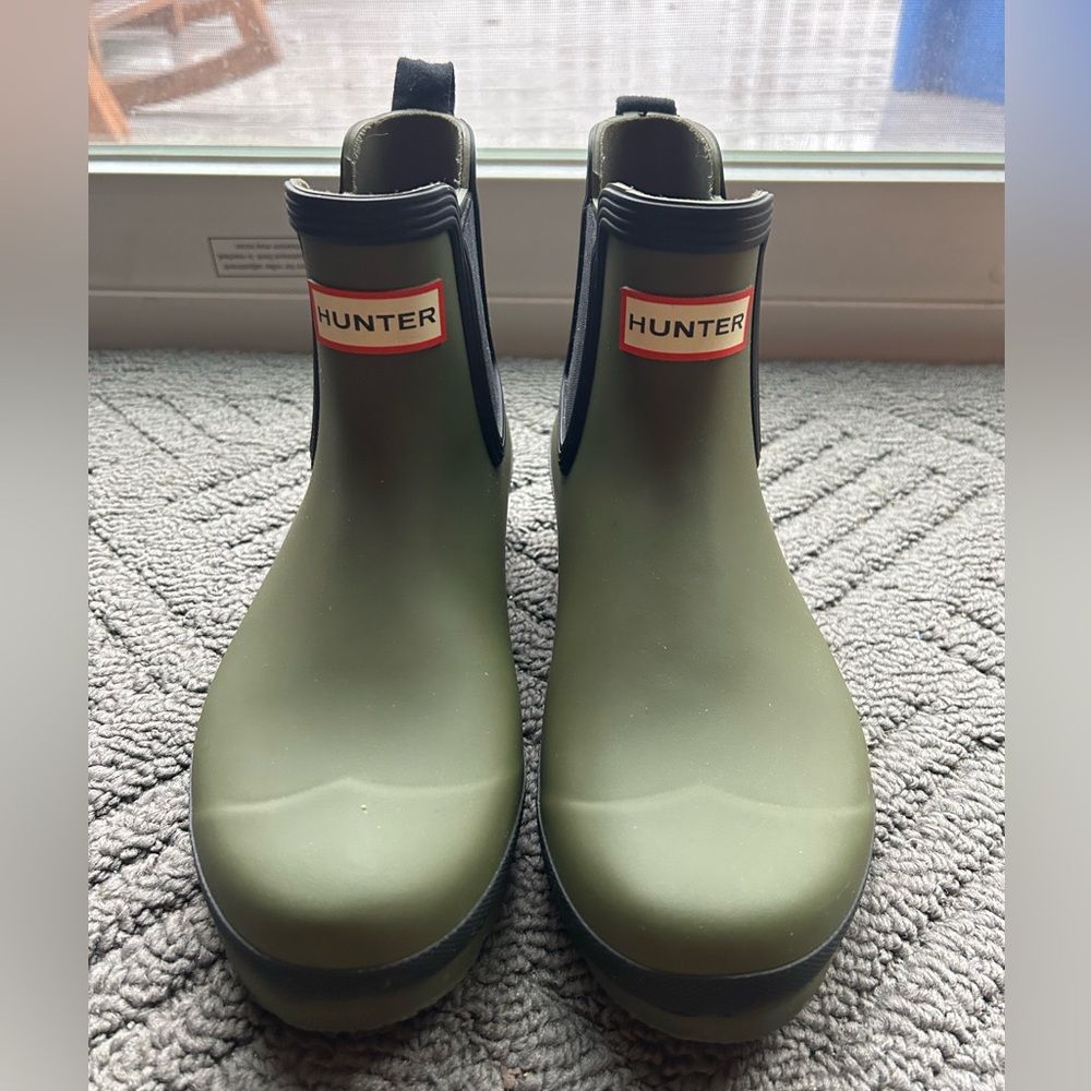 Hunter Chelsea Ankle Rain Boots, Size 40/41